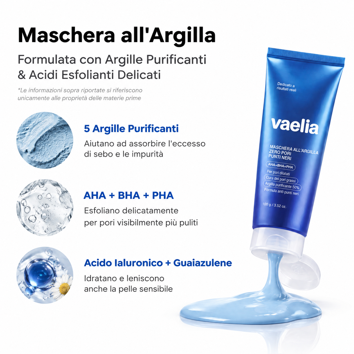 Maschera Zero Pori & Punti Neri Vaelia™